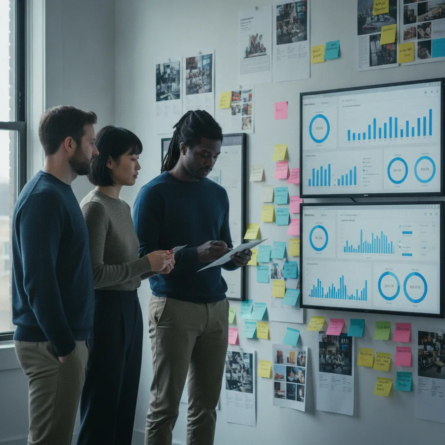 Marketing agency owner in a creative office